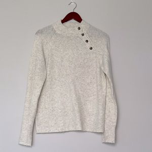 Never Worn - J. Crew Factory Ivory Mock-neck Sweater